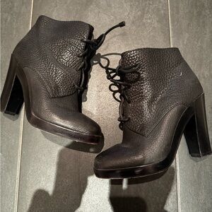 Reed Krakoff Black pebbles Leather Ankle Boots